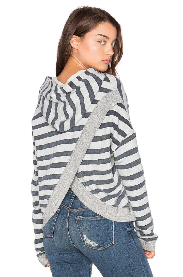 Terry Cross Back Hoodie