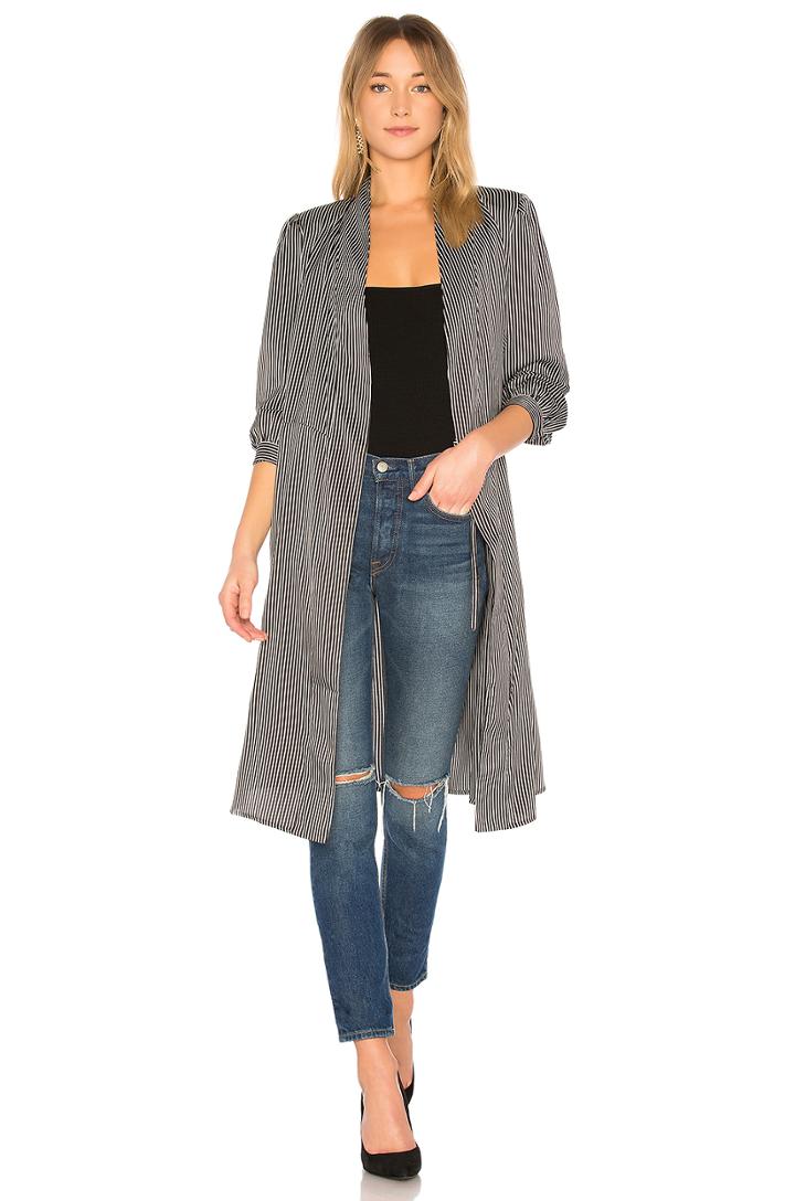 Striped Robe Jacket