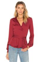The Long Sleeve Wrap Blouse