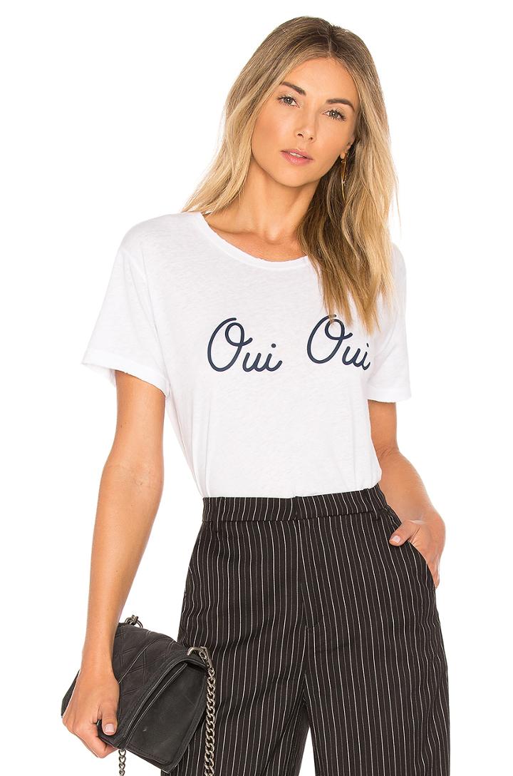Oui Oui Womens Distressed Tee