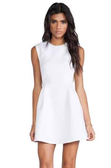 Chalk Neoprene Field Dress In White