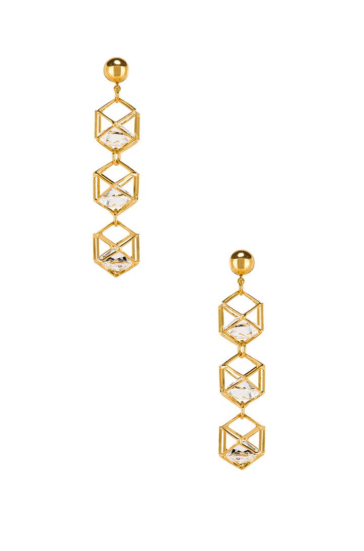 Caged Gem Earrings