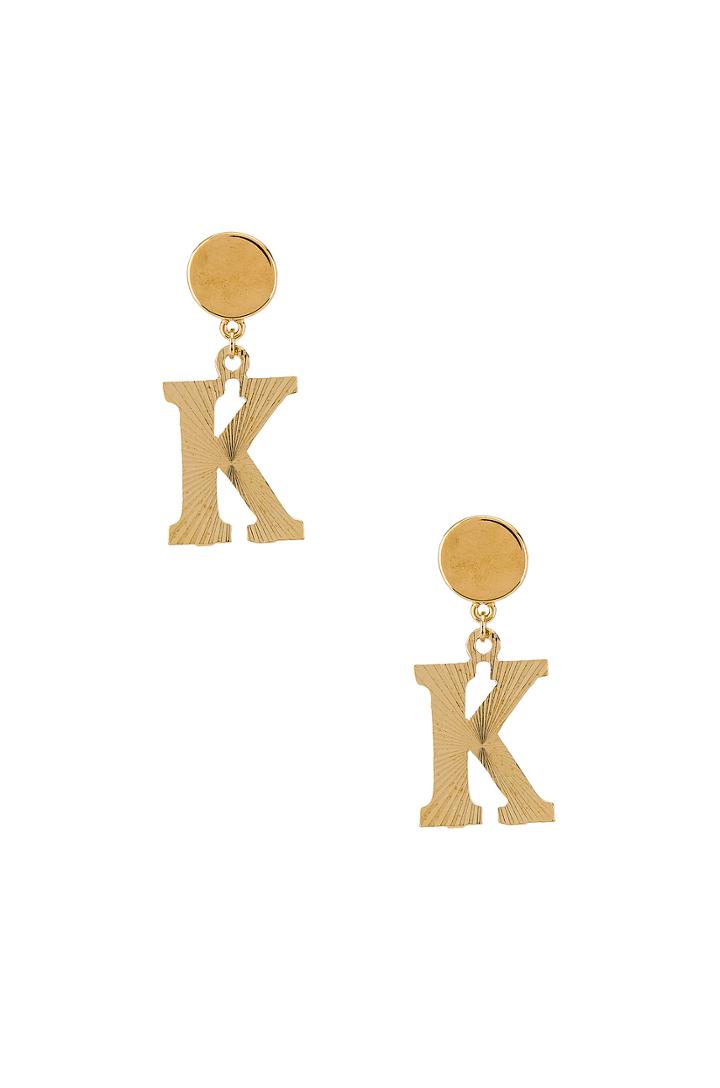 The Illusion K Initial Earrings