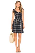 Tie Shoulder Plaid Dress