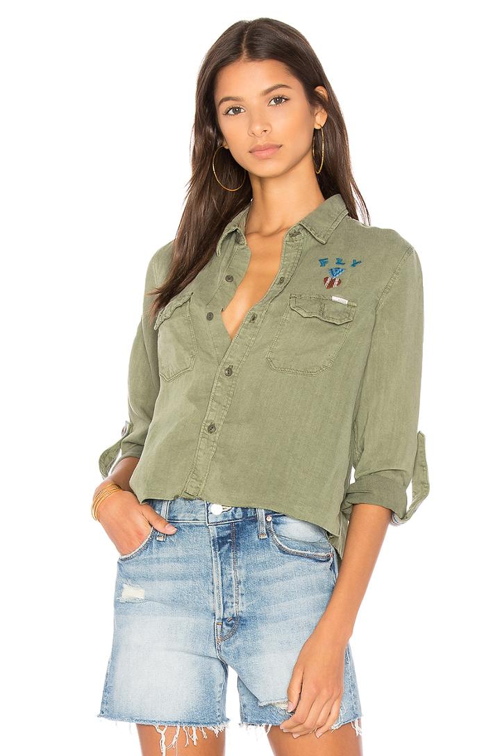 Super Trooper Crop Fray Shirt