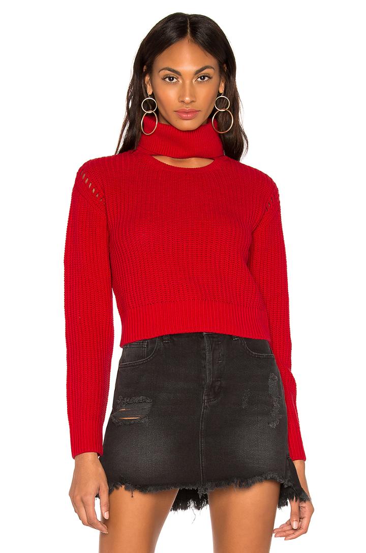 Open Neck Crew Sweater