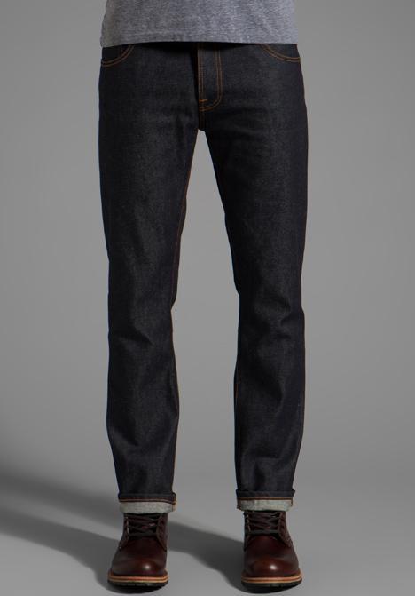 Nudie Jeans Hank Rey In Organic Dry Deep Indigo