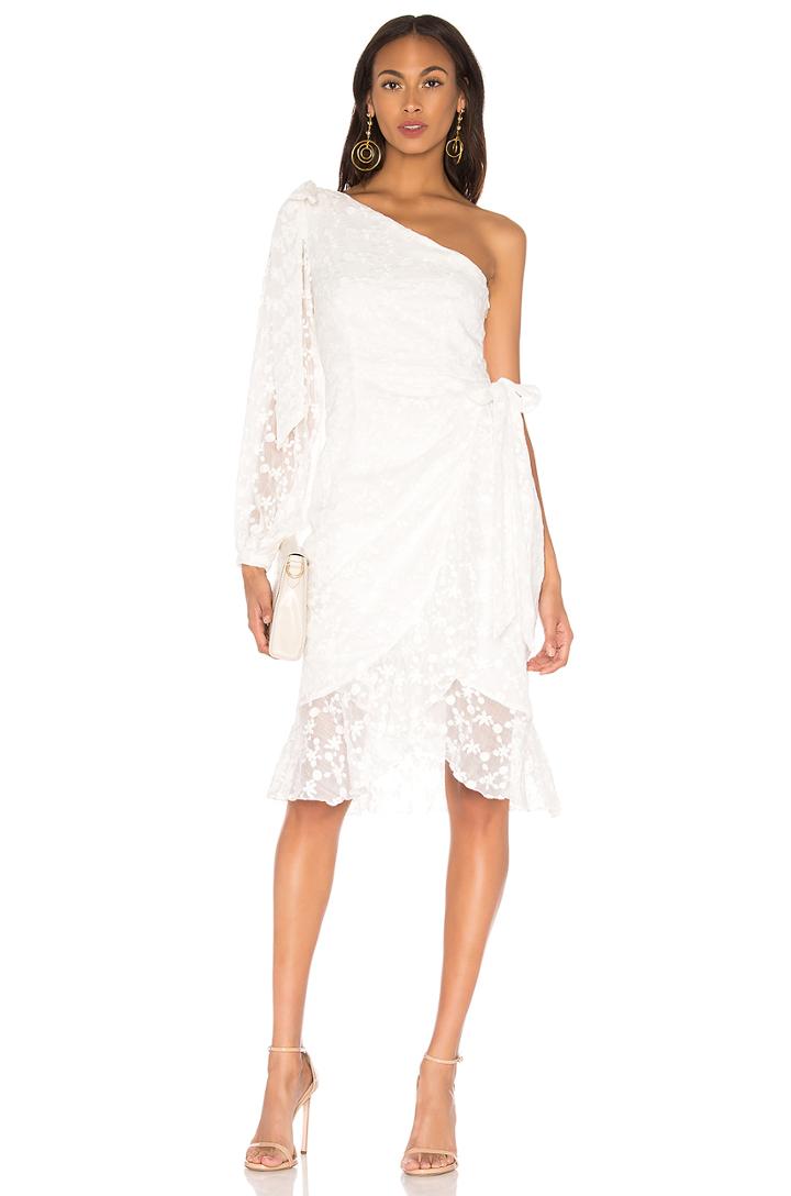Retrospect Midi Dress In Ivory