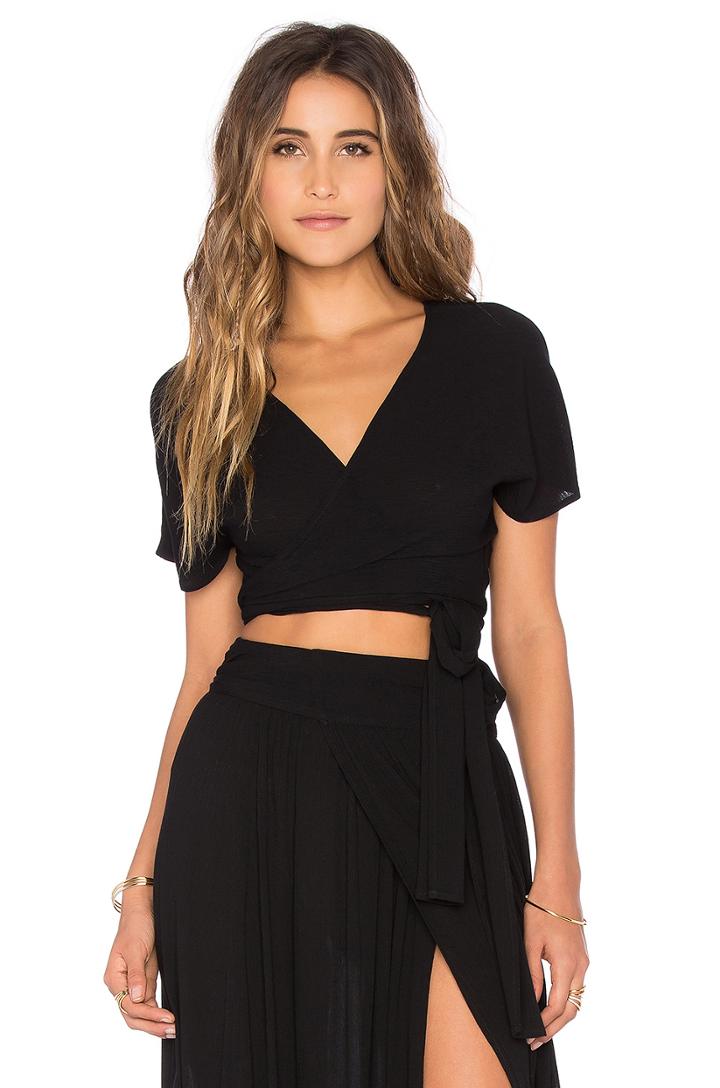 Short Sleeve Wrap Top