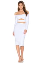 Long Sleeve Marilyn Cut Out Midi Dress
