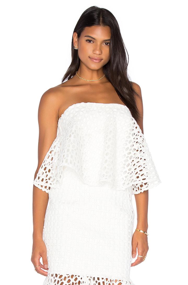 Doubleday Embroidered Bustier Top