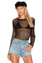 Kenza Long Sleeve Mesh Tee