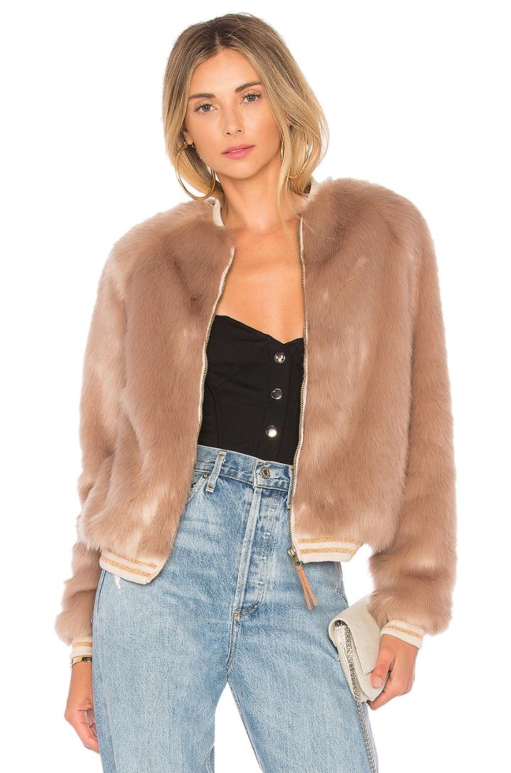 The Letterman Faux Fur Jacket