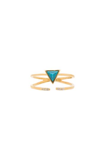 Dusk To Dawn Turquoise Wrap Ring