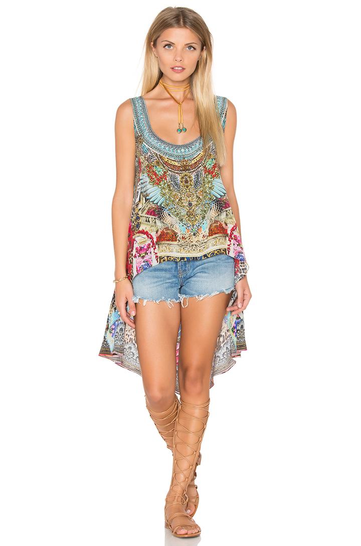 Long Back Scoop Neck Singlet