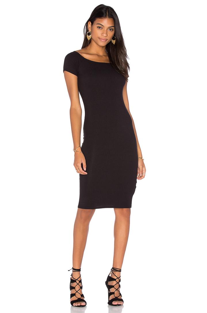Short Sleeve Ribbed Dress