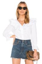 Button Up Ruffle Top