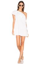 Crinkle Cotton One Shoulder Cover Up