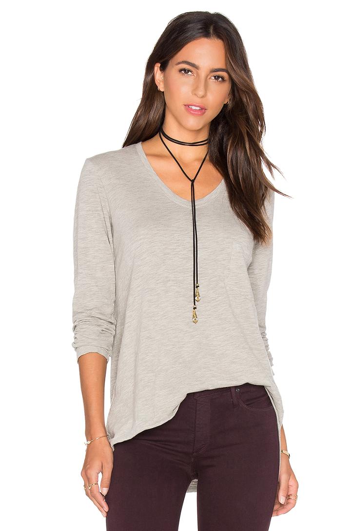 Vintage V Neck Long Sleeve Top