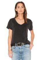 Distressed Jersey V Neck Tee