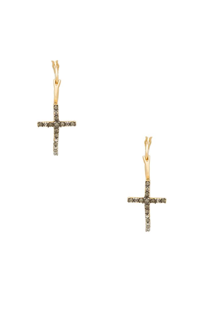 Devoted Cross Hoops