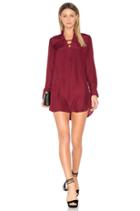 Silk Lattice Shirt Dress