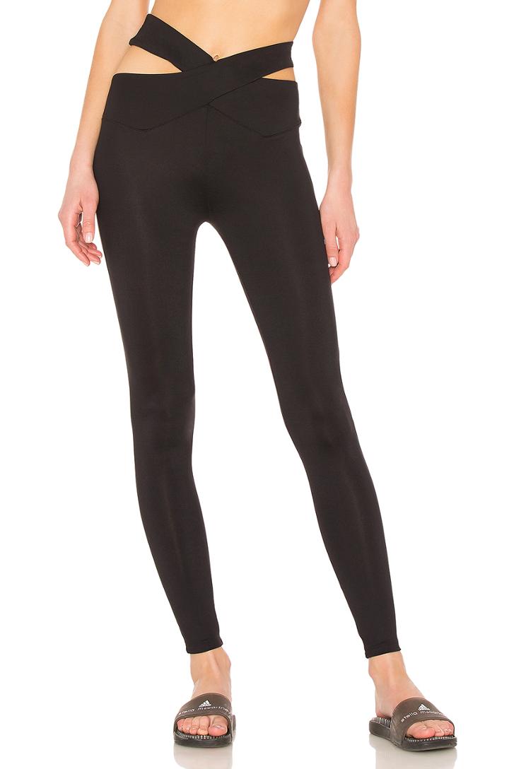 Crossed Cut Out Waist Legging