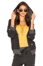 Embroidered Hearts Zip Hoodie