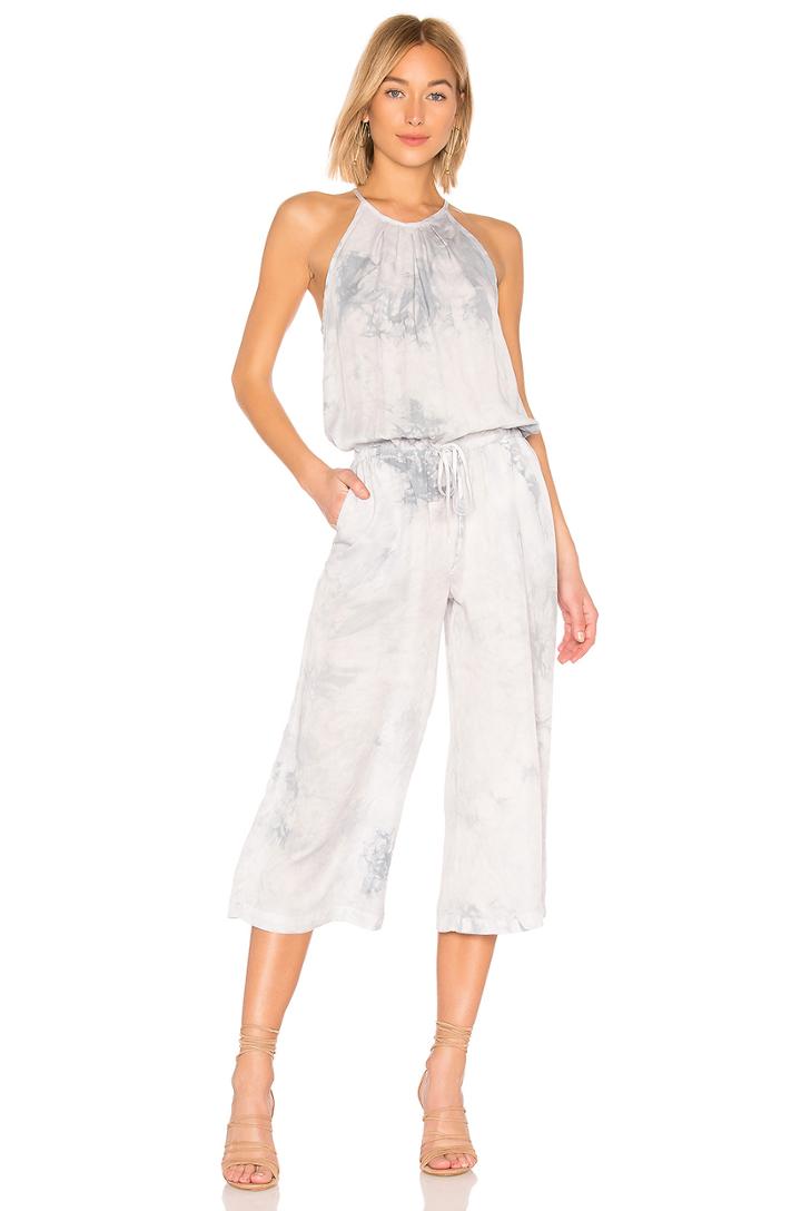Pleated Wide Leg Crop Jumpsuit