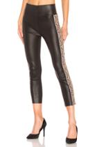 Leather Snake Stripe Capri