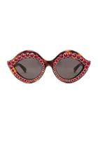 Cat Eye Crystal Sunglasses