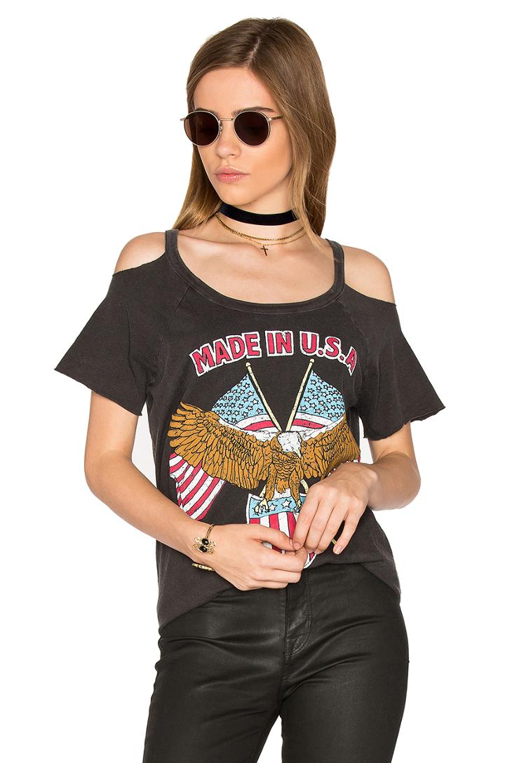 Usa Cold Shoulder Tee