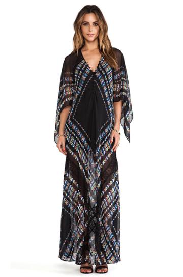 Bcbgmaxazria Izabel Maxi Caftan In Black