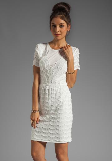 Marc By Marc Jacobs Scallop Tier Lace Dress In White