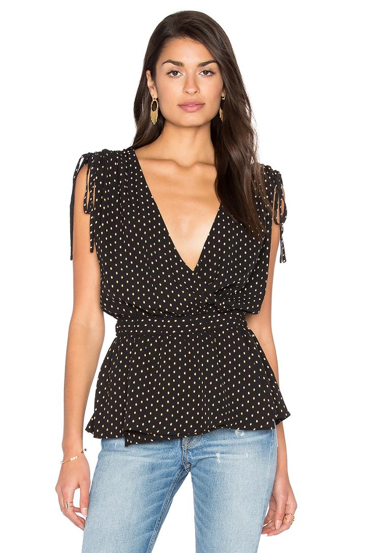 Elastic Waist Ties Sleeve Tank