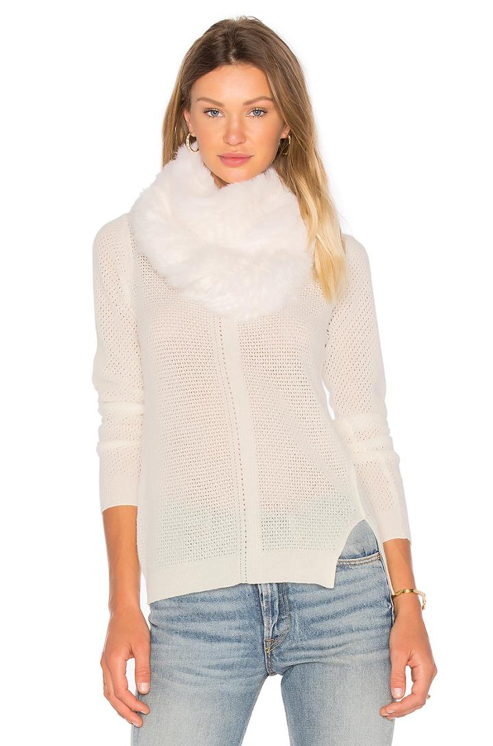 Long Hair Rabbit Knitted Infinity Scarf