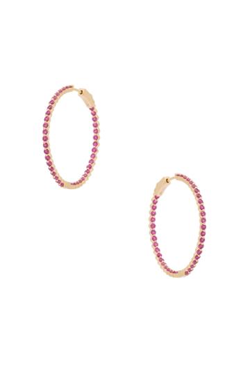 Small Pink & Gold Hoops