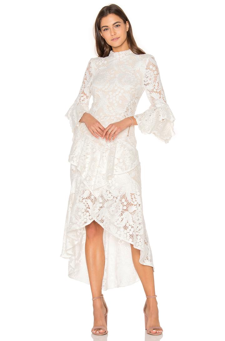 The Society Frill Midi Dress