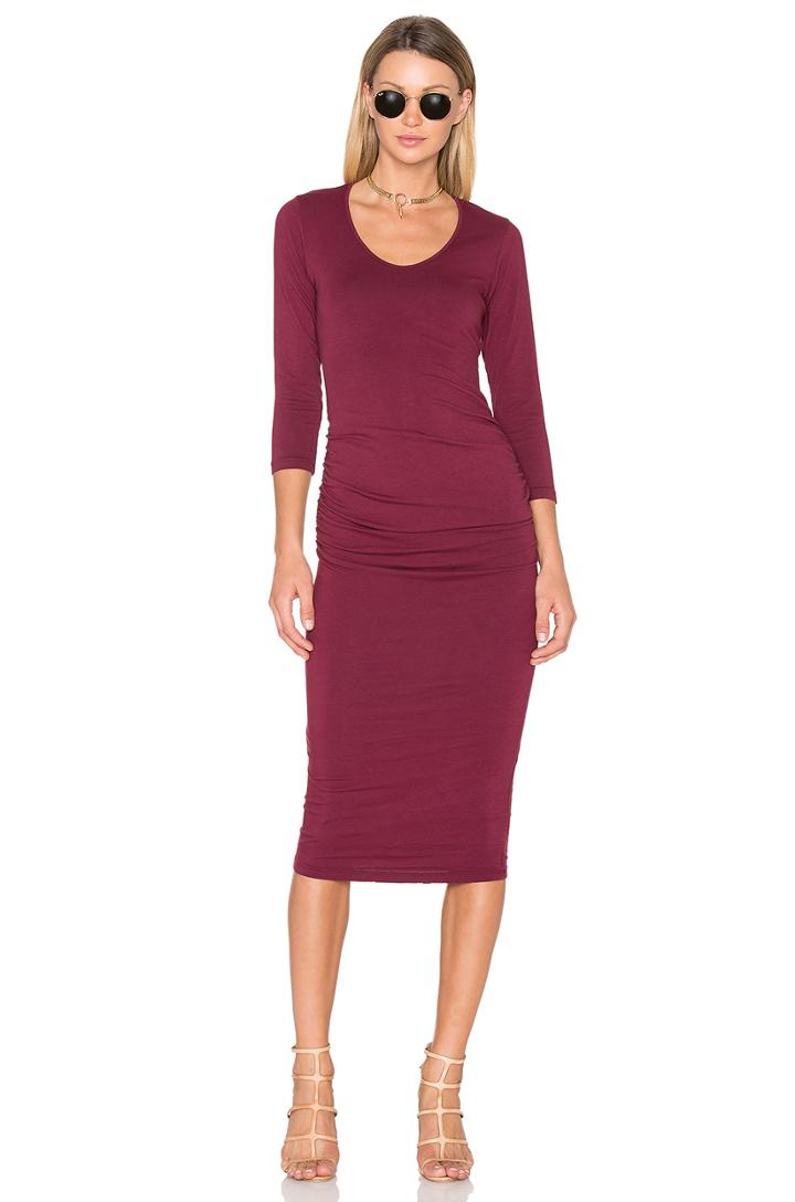Ruched Midi Dress