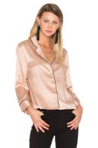 V Neck Button Up Blouse