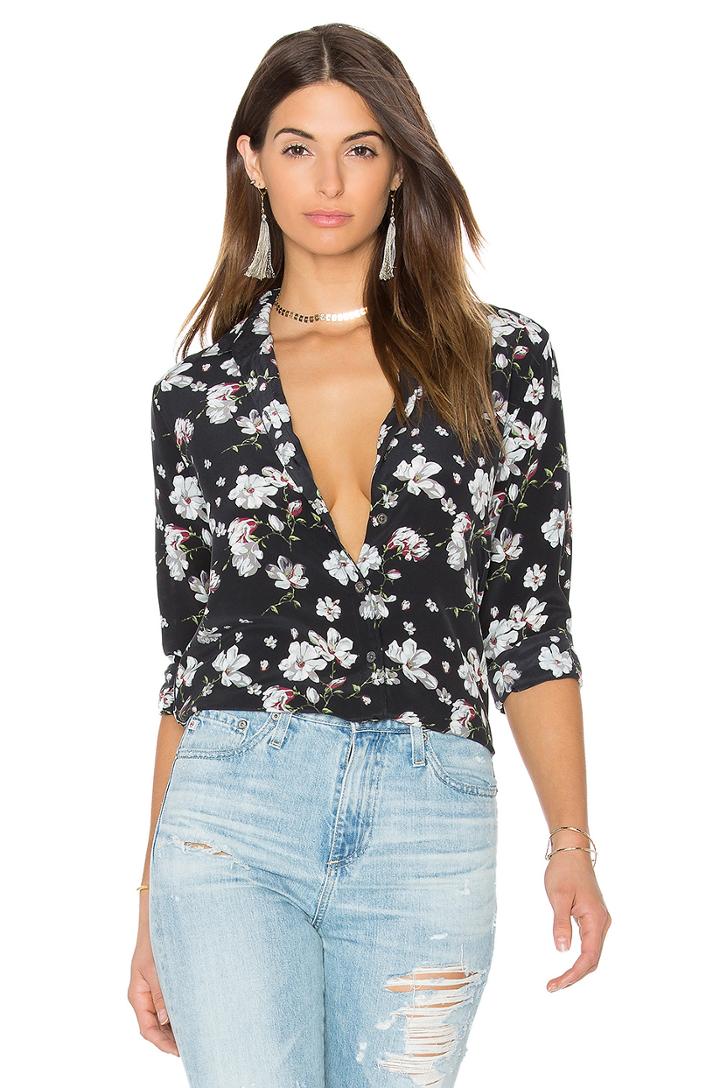 Leema Ditsy Floral Print Button Up