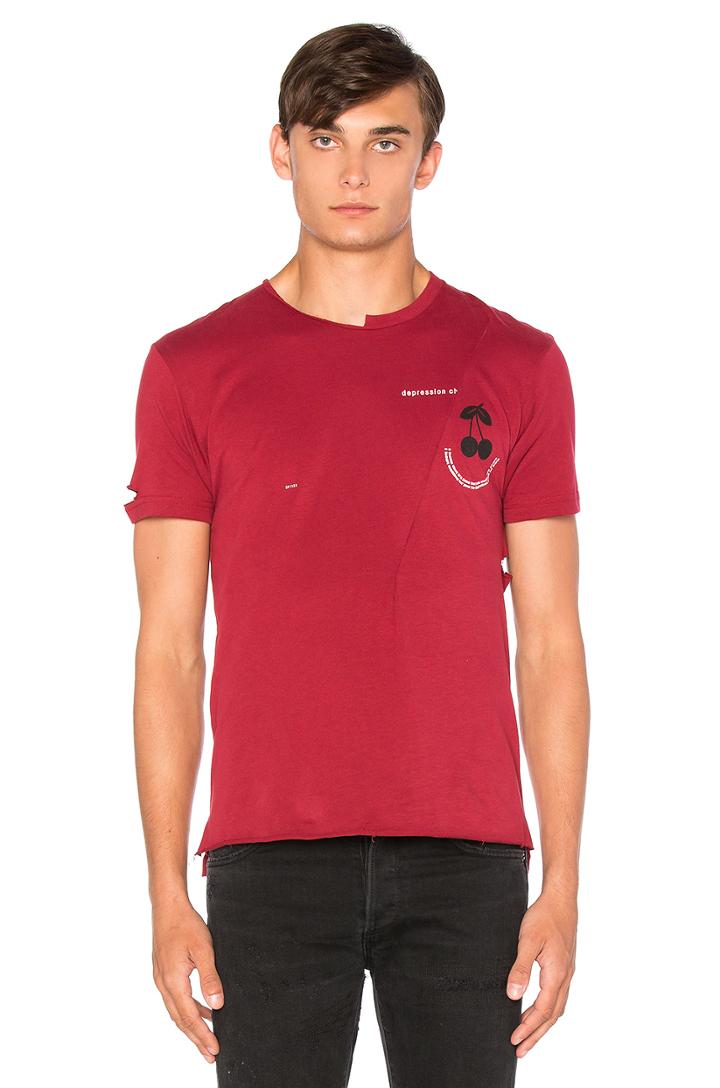 Cherry Distressed Tee