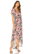 Painted Floral Wrap Dress