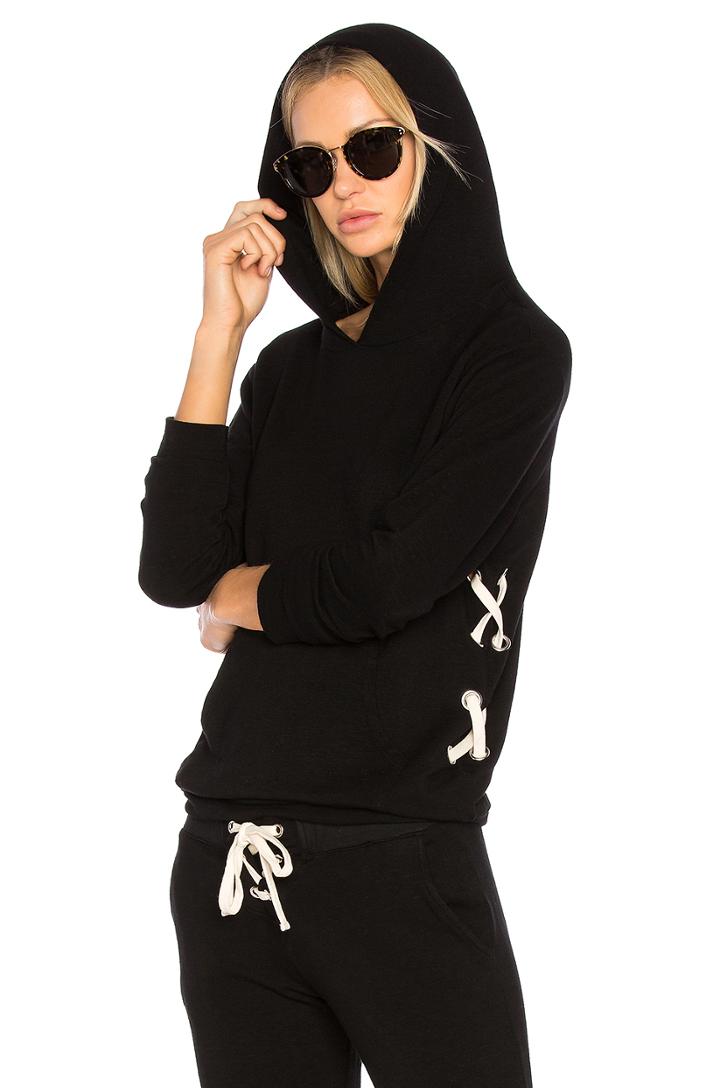 Lace Up Pullover Hoodie