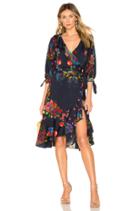 Roseland Printed Wrap Dress