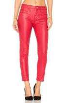 Vegan Leather High Rise Zip Skinny