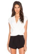 T Lee Criss Cross Cropped Blouse