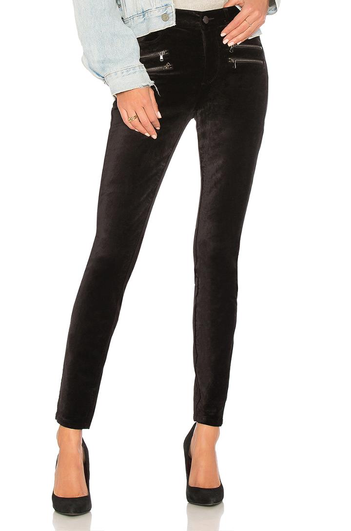 High Rise Velvet Edgemont Pant