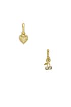 The Cherry & Heart Studded Huggie Earring Set