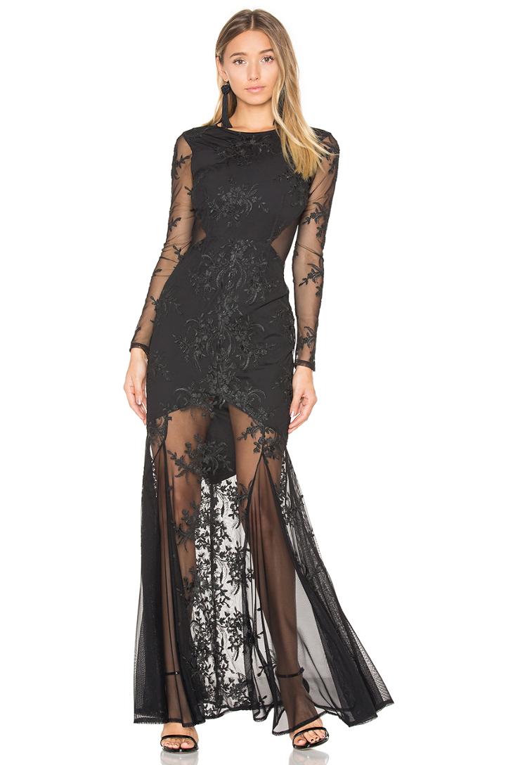 Embroidered Mermaid Gown